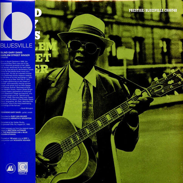 Reverend Gary Davis – Harlem Street Singer (Bluesville Acoustic Sounds Series) 🇺🇸