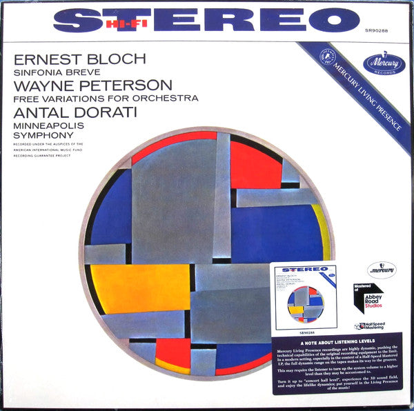 Minneapolis Symphony Orchestra; Antal Dorati – Bloch: Sinfonia Sacra, Peterson (Mercury Living Presence) 🇺🇸