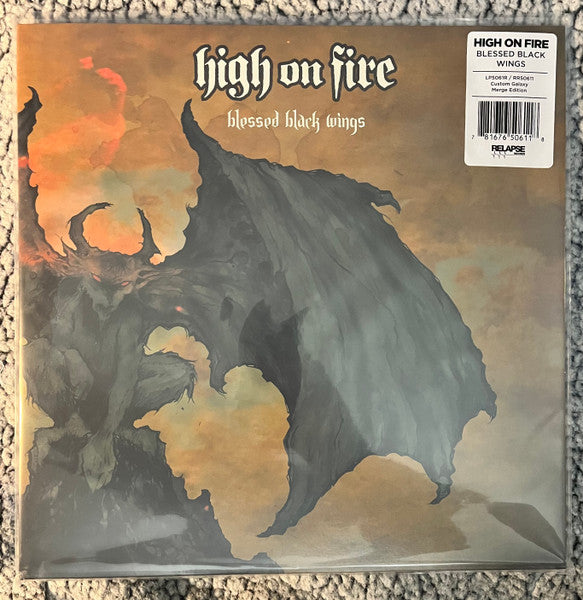 High on Fire – Blessed Black Wings (Aqua Blue & Halloween Orange Galaxy Merge Vinyl/2LP) 🇺🇸