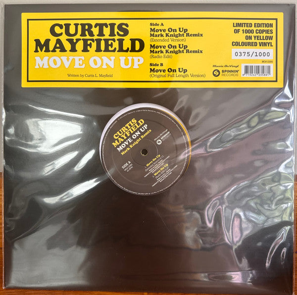 Curtis Mayfield – Move on up (Mark Knight Remix) (Limited Yellow Vinyl/180G/Numbered) 🇺🇸