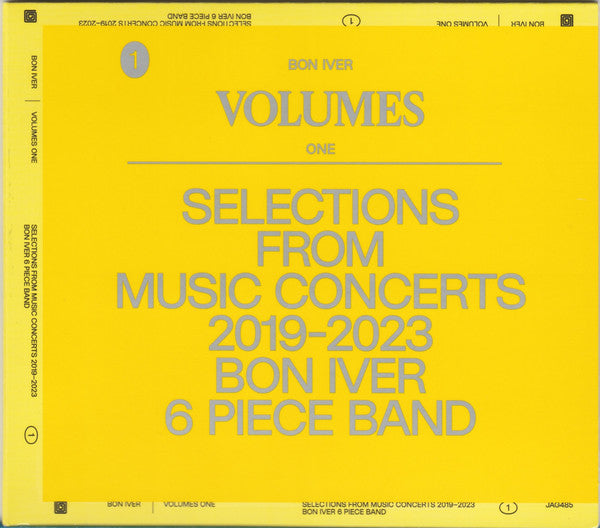 Bon Iver – Volumes: One - Selections from Music Concerts 2019-2023 Bon Iver 6 Piece Band [CD Nuevo] 💿 🇺🇸