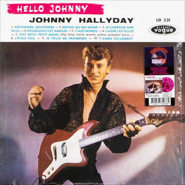 Johnny Hallyday – Hello Johnny Grave  (Etched Pink Vinyl) 🇺🇸