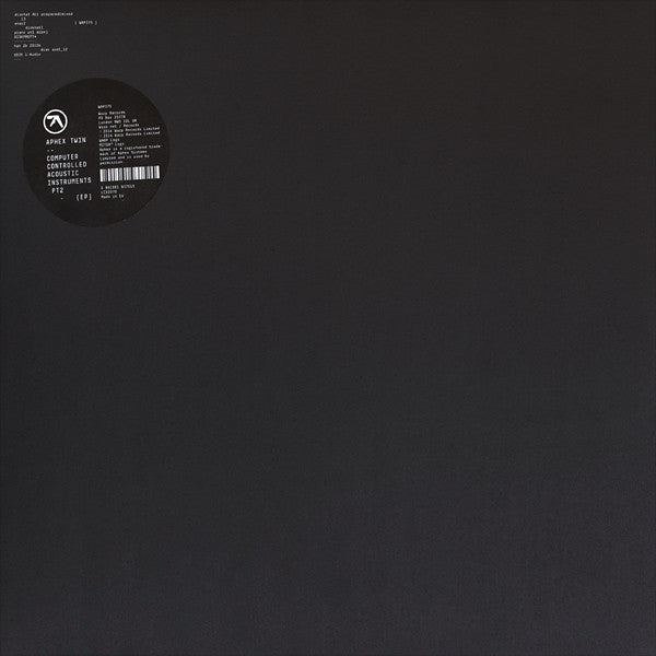 Aphex Twin – Computer Controlled Acoustic Instruments Pt 2 EP 🇺🇸