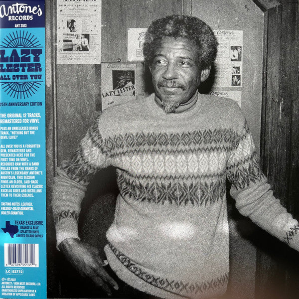 Lazy Lester – All Over You (25TH Anniversary Edition) (Orange & Blue Splatter Vinyl) (I) 🇺🇸