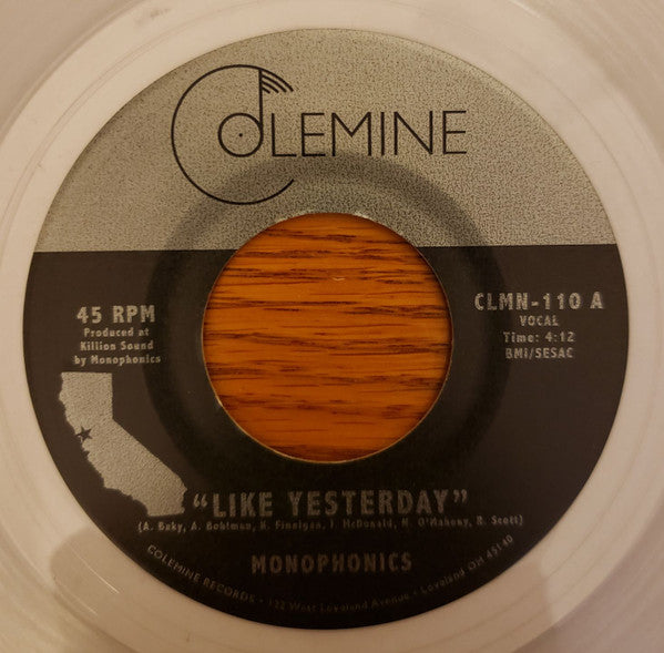 Monophonics – Like Yesterday / Freedom (Clear Vinyl) 🇺🇸