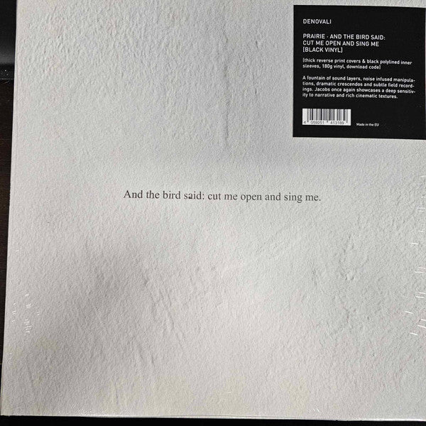Prairie – And the Bird Said: Cut Me Open & Sing Me (180G/DL Card) 🇺🇸