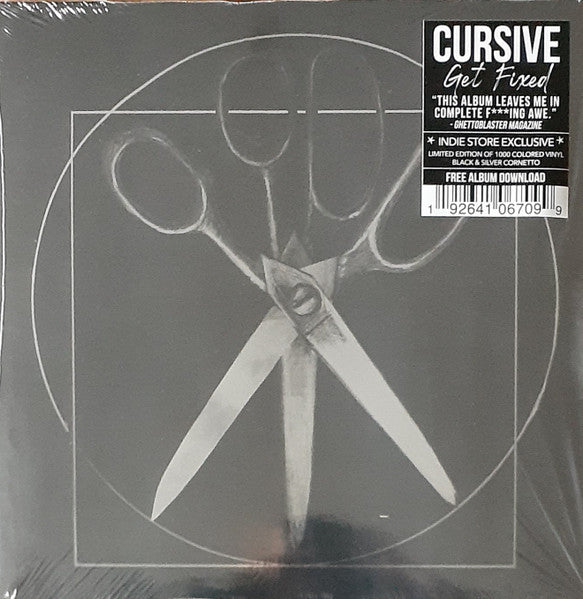 Cursive – Get Fixed (Black/Silver Cornetto Vinyl/DL Card) 🇺🇸