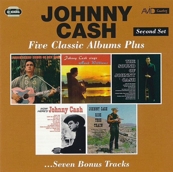 Johnny Cash – Songs of Our Soil / Sings Hank Williams / Sound of Johnny Cash / Now Here's Johnny / Ride This Train [CD Nuevo] 💿 🇺🇸