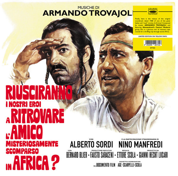 Armando Trovajoli – Riusciranno I Nostri Ero A Ritrovare L Amico Misteriosamente Scomparso In Africa? (Yellow Vinyl) 🇺🇸
