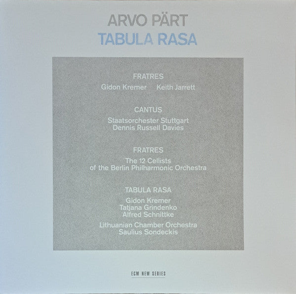 Arvo Part – Tabula Rasa 🇺🇸