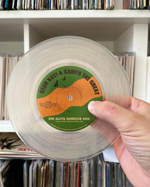 Seun; Egypt 80 & Sampa the Great Kuti – Emi Aluta Zamrock Remix / Emi Aluta 45 Edit (Transparent 7INCH) 🇺🇸