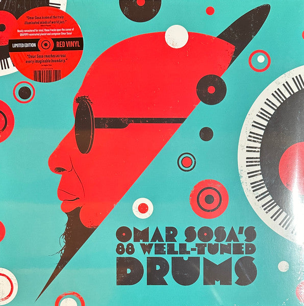 Omar Sosa – Omar Sosa's 88 Well-tuned Drums (Transparent Red Vinyl) (RSD) 🇺🇸