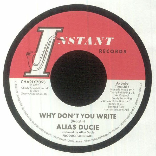 Alias Ducie; Lee Bates – Why Dont You Write (Production Demo) / Why Dont You Write 🇺🇸