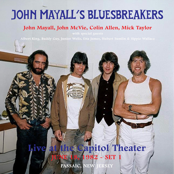 John & the Bluesbreakers Mayall – Live at the Capitol Theater - June 18. 1982 Passaic. New Jersey SET 1 (Marble Vinyl) 🇺🇸