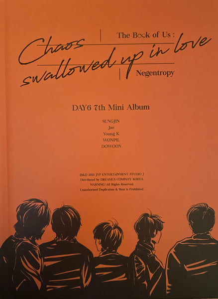 Day6 – Book of US: Negentropy - Chaos Swallowed Up in Love (7th Mini Album) [CD Nuevo] 💿 🇺🇸