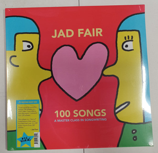 Jad Fair – 100 Songs (a Master Class in Songwriting) (Red & Yellow Vinyl/2LP) 🇺🇸