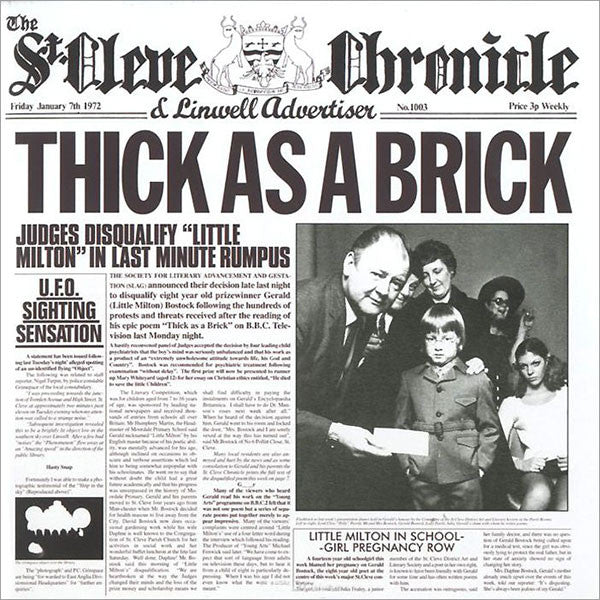 Jethro Tull – Thick as a Brick [CD Nuevo] 💿 🇺🇸