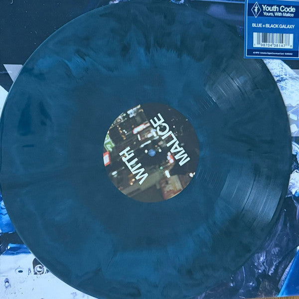 Youth Code – Yours, with Malice (Sky Blue/Black Galaxy Vinyl/EP) 🇺🇸
