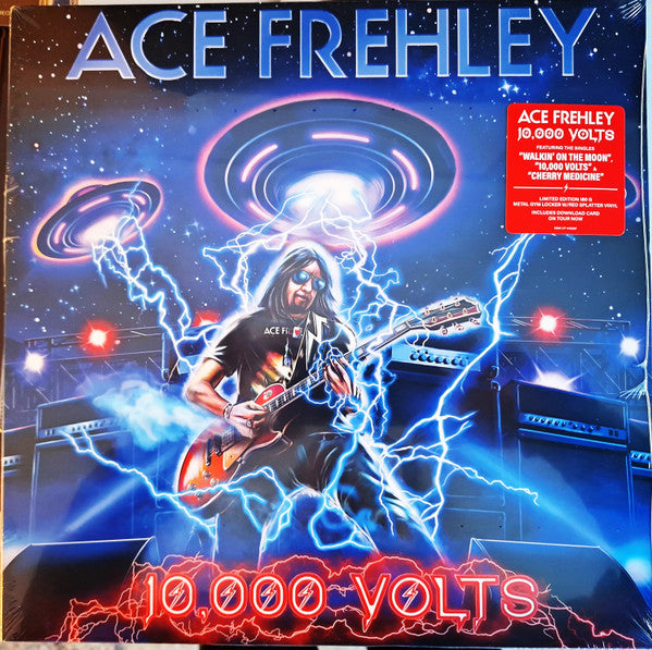 Ace Frehley – 10,000 Volts (Edge Only Splatter/Metal Gym Locker/Red Splatter Vinyl) 🇺🇸