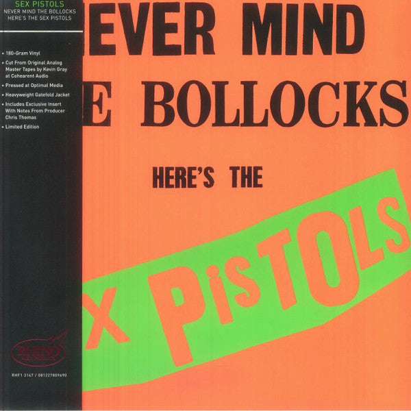 Sex Pistols – Never Mind The Bollocks Here'S The Sex Pistols (X) 🇺🇸