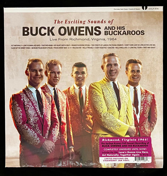Buck & His Buckaroos Owens – Exciting Sounds of Buck Owens & His Buckaroos Live from Richmond, Virginia, 1964 (Strawberry Vinyl) 🇺🇸