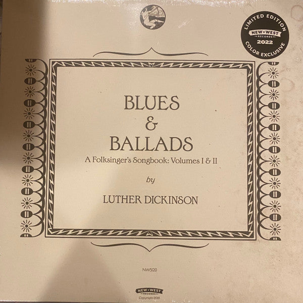 Luther Dickinson – Blues & Ballads (a Folksinger's Songbook) Volumes I & II (2LP/180G/DL Code) 🇺🇸
