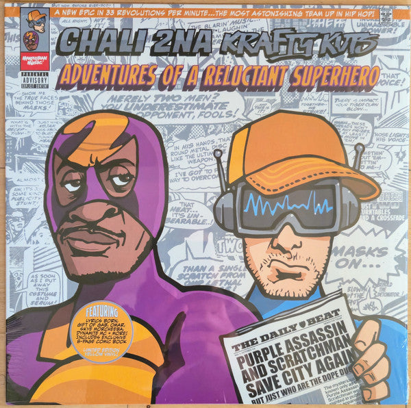 Chali 2NA & Krafty Kuts – Adventures of a Reluctant Superhero (Yellow Vinyl) 🇺🇸