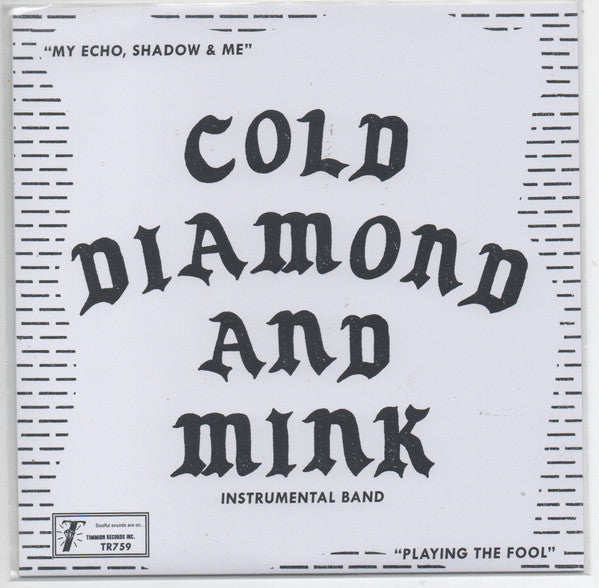 Cold Diamond & Mink & Jonny Benavidez – My Echo, Shadow & Me (Instrumental) 🇺🇸