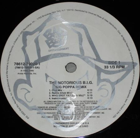 Notorious B.I.G. – Big Poppa / Who Shot Ya? / Warning (Usado)