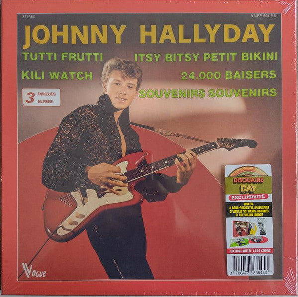 Johnny Hallyday – Coffret Vogue - Made in Belgium (Green/Yellow/Red Marble Vinyl/Poster) 🇺🇸