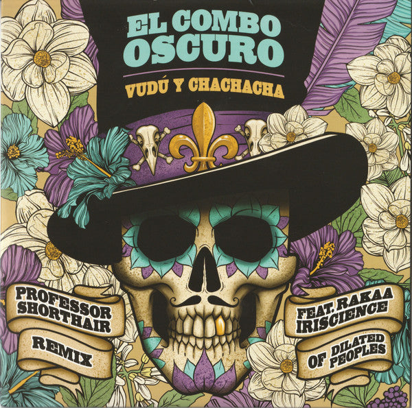 Combo Oscuro – Vudu & Chachacha B/W Vudu & Chachacha (Professor Shorthair) (Bone & Blue W/Violet Splatter Vinyl) 🇺🇸