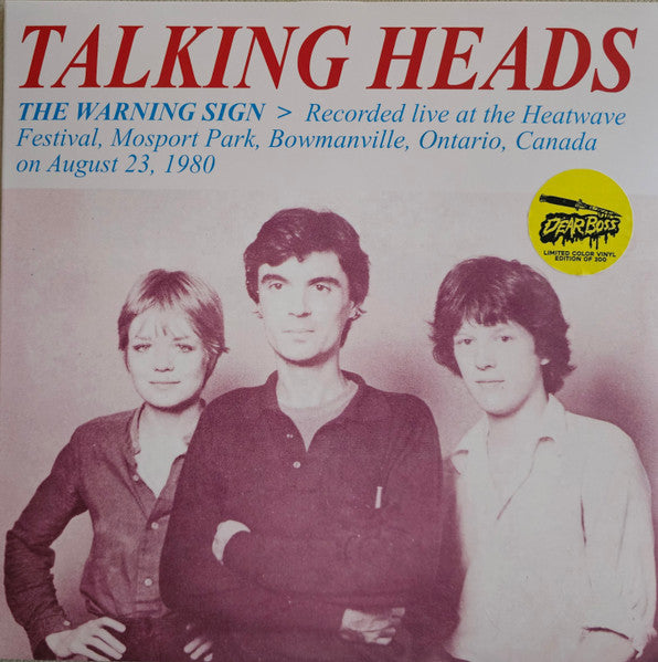 Talking Heads – Warning Sign: Recorded Live At The Heatwave Festival. Mosport Park. Bowmanville (Coloured Vinyl) 🇺🇸