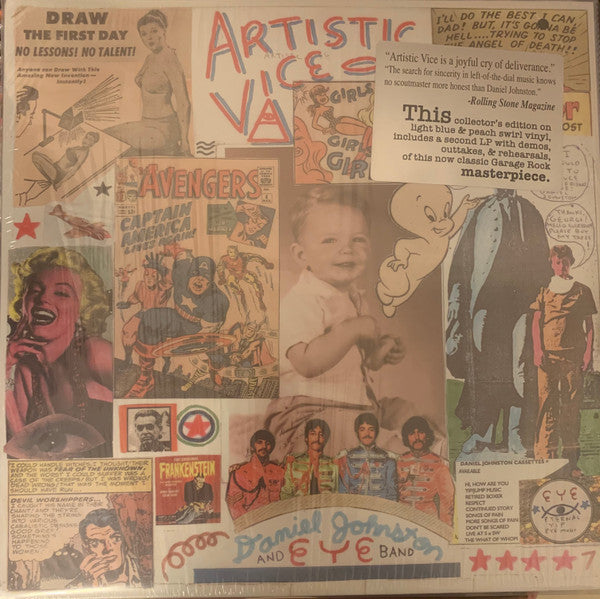 Daniel Johnston – Artistic Vice (Light Blue/Peach Swirl Vinyl/2LP) 🇺🇸