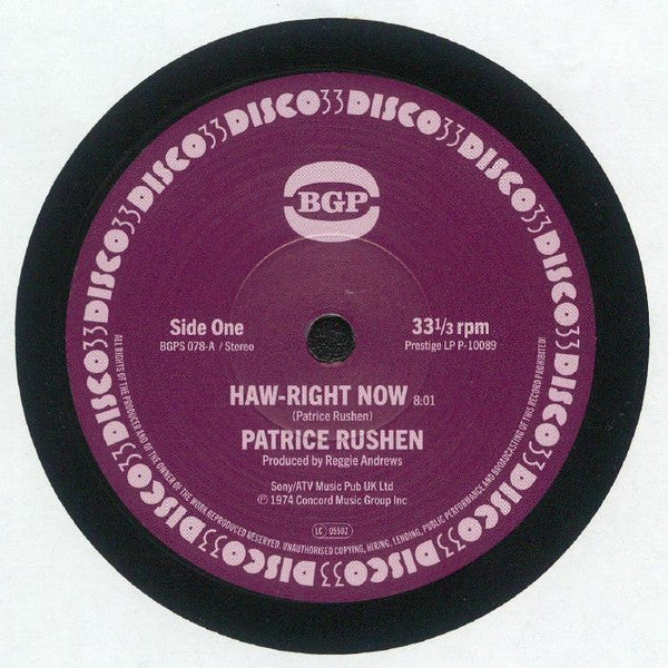 Patrice Rushen – Haw-right Now/Kickin Back 🇺🇸