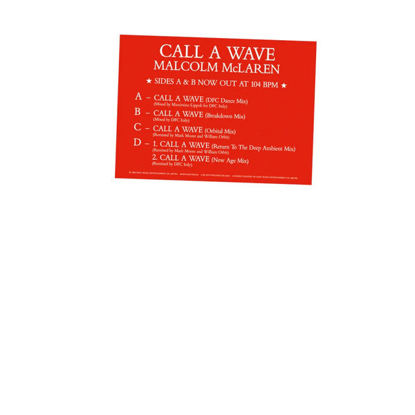 Malcolm & the Bootzilla Orchestra McLaren – Call a Wave Remixes (2LP) 🇺🇸