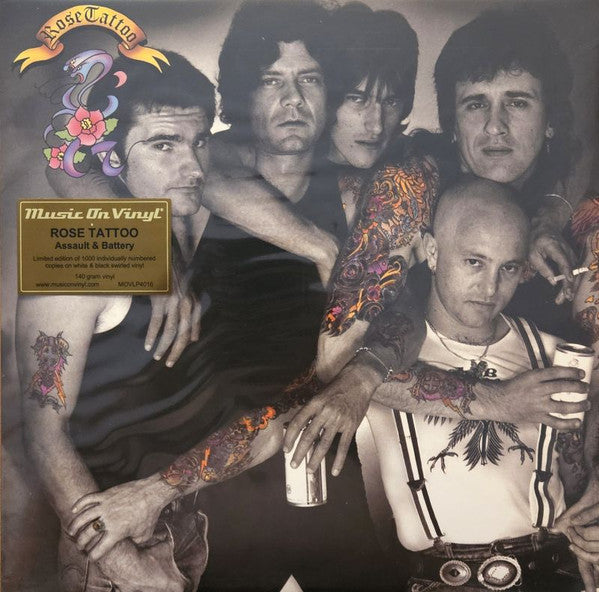 Rose Tattoo – Assault & Battery (White & Black Swirled Vinyl/140g/numbered) 🇺🇸
