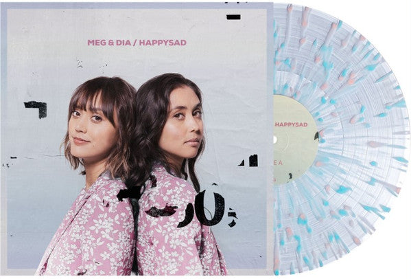Meg & Dia – Happysad (Clear with Baby Pink & Baby Blue Splatter Vinyl) (I) 🇺🇸