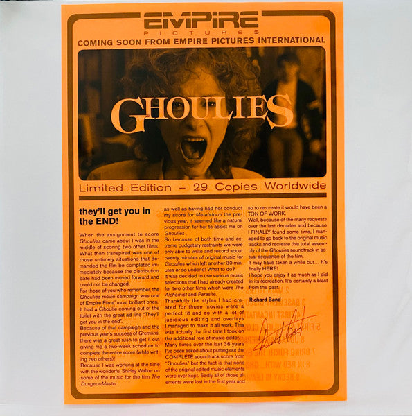 Richard Band – Ghoulies (LP/7INCH) 🇺🇸