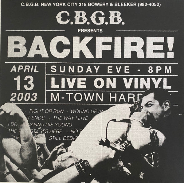 Backfire! – Live at Cbgb (Splatter Vinyl) 🇺🇸
