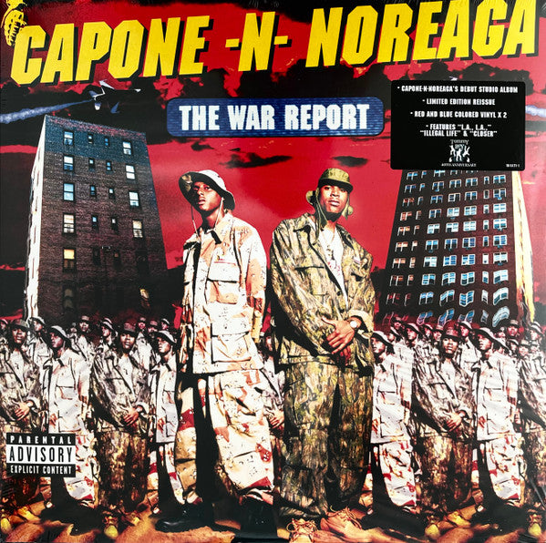 Capone-n-noreaga – War Report (Clear Vinyl with Red & Blue Splatter) 🇺🇸