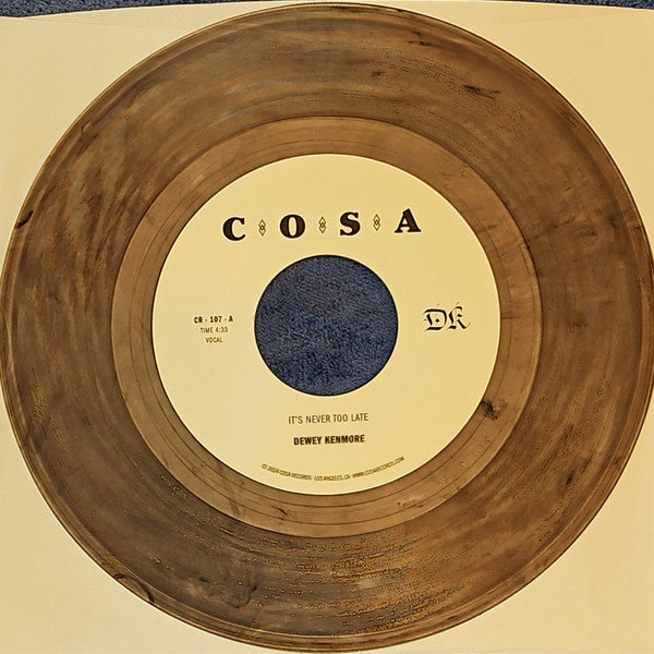 Dewey Kenmore – It's Never Too Late (Clear W/ Black Swirl 7INCH) 🇺🇸