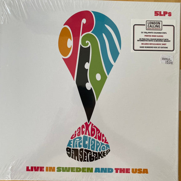Cream – Live in Sweden & the Usa (White Vinyl/Limited/5LP) 🇺🇸