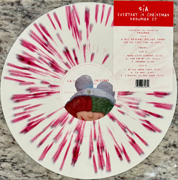 Sia – Everyday Is Christmas (Snowman Ep) (Red & White Splatter Vinyl) 🇺🇸