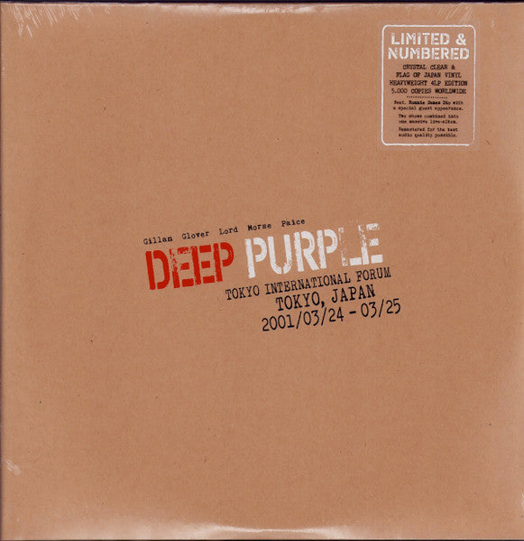 Deep Purple – Live in Tokyo 2001 (Red & Clear 'Flag of Japan Vinyl/4LP) 🇺🇸