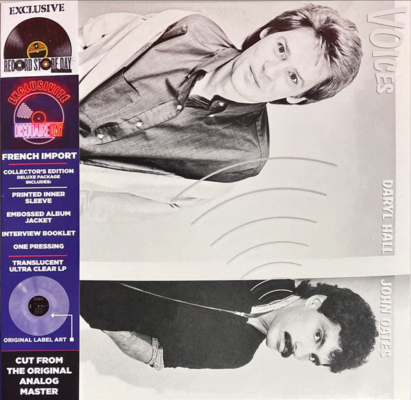 Hall & Oates – Voices (Translucent Ultra Clear Vinyl) (RSD) 🇺🇸