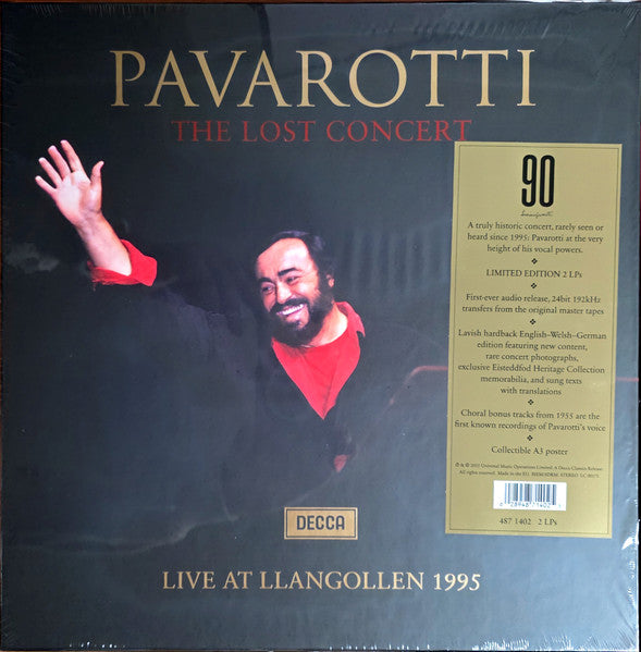 Luciano Pavarotti – Lost Concert: Live at Llangollen 1995 (2LP/Book) 🇺🇸