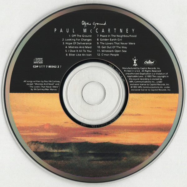 Paul McCartney – Off The Ground [CD Usado] 💿