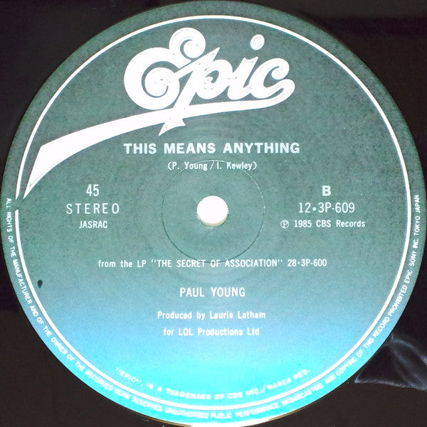 Paul Young ‎– Every Time You Go Away [12" 45 RPM Single] (Usado) 🇯🇵