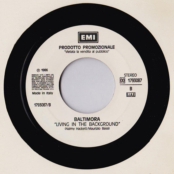 Pet Shop Boys / Baltimora – West End Girls / Living In The Background [7", 45 RPM, Single] (Usado)