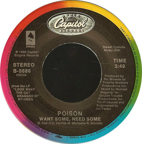 Poison – Talk Dirty To Me [7" 45 RPM Single] (Usado)